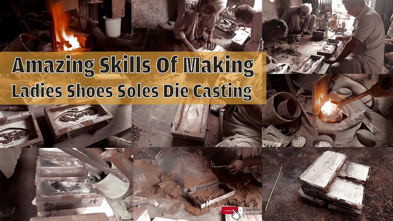 Amazing Skills Of Making Aluminium Shoes Sole Die Casting l Classic Way Of Sand Die Casting