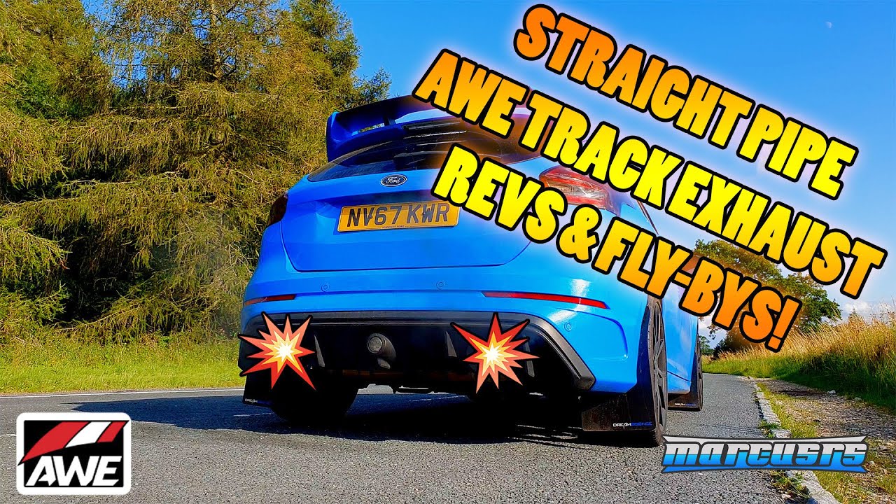 *LOUD* AWE Track Exhaust - *400 bhp* STRAIGHT PIPED - Ford Focus RS Mk3