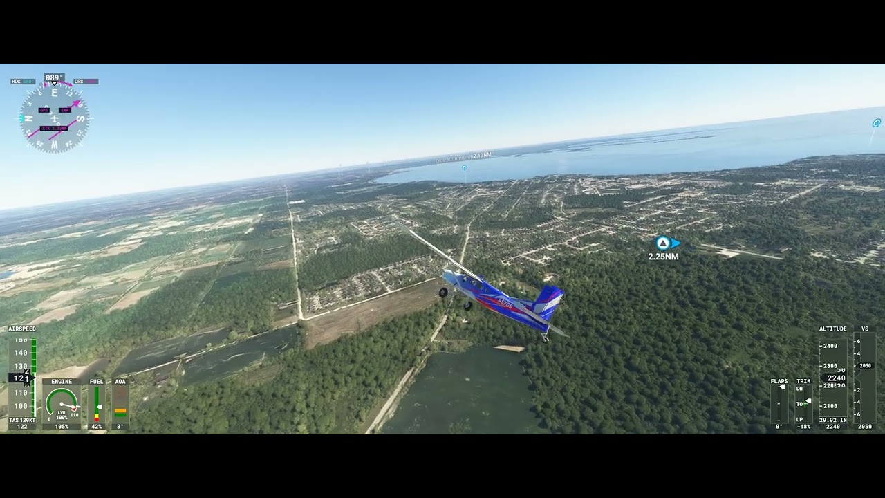 Casual stroll but in the air around Chesterfield Township, Michigan