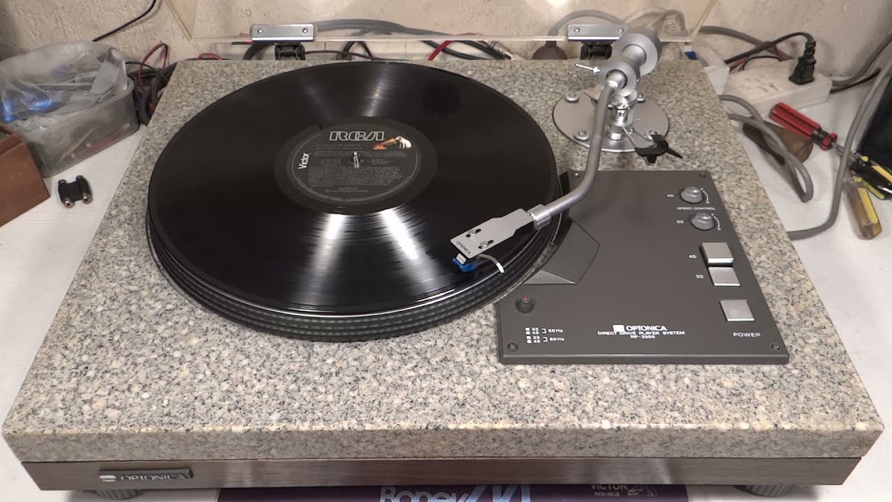 BANDEJA GIRADISCOS TORNAMESA TURNTABLE SHARP OPTONICA RP-3500 JAPAN 1975 BONEY M.