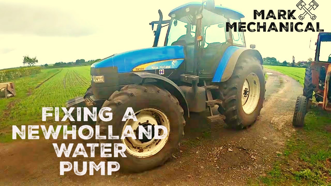 Замена водяного насоса на тракторе New Holland TM120