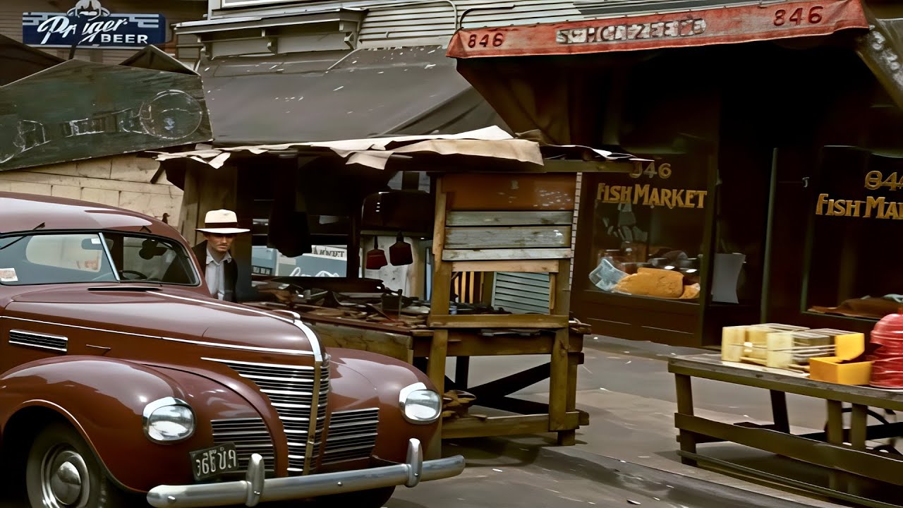 Chicago 1930s in Color,  Near West Side [60fps, Remastered] Sound Design