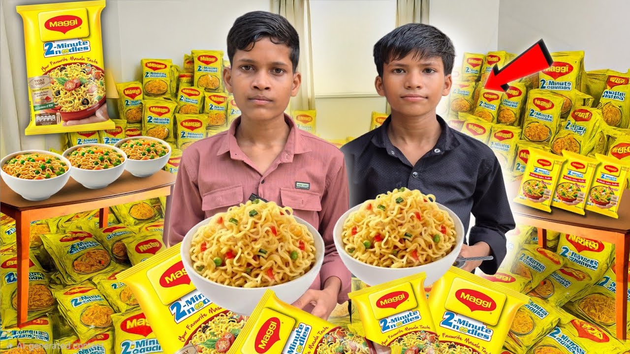 Village Maggi Recipe l Making Maggie Village food Challenge l Village Food challenge 😋 