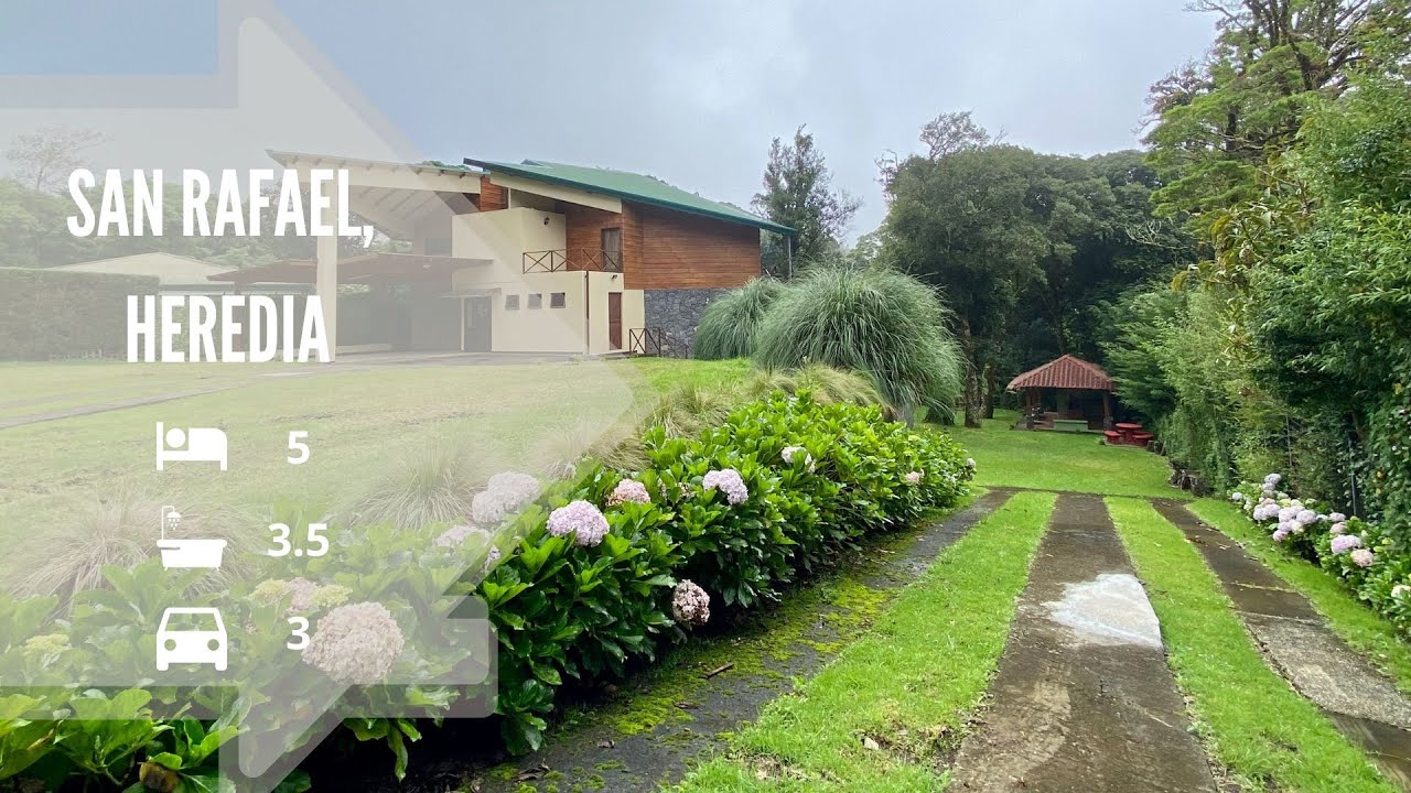 Venta de casas en Costa Rica🏡Casa de 4 niveles con gran terreno en San Rafael, Heredia Costa Rica