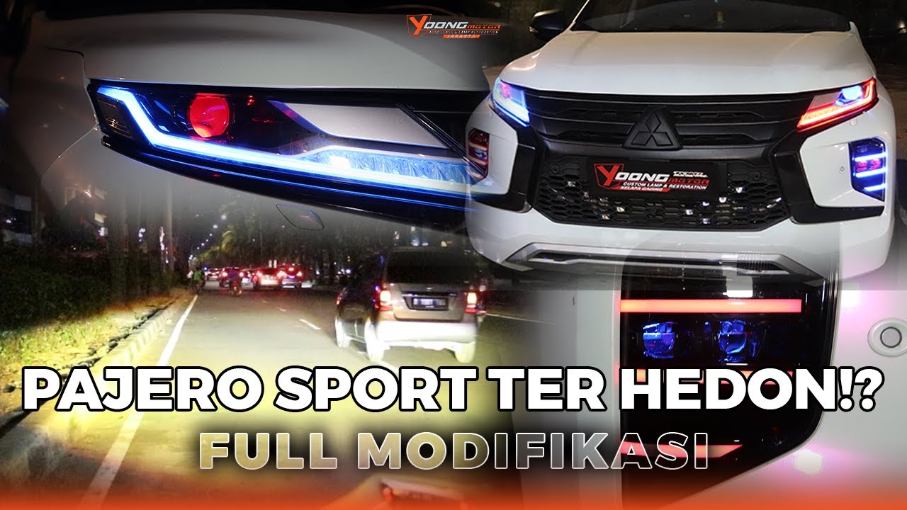 MODIFIKASI LAMPU PAJERO SPORT FULL SPEK (DRL,FOGLAMP,HEADLAMP,MINI PROJIE) | FT YM KELAPA GADING