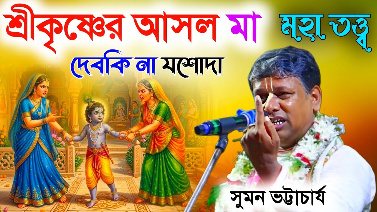 শ্রীকৃষ্ণের আসল মা দেবকি না যশোদা । মহা তত্ত্ব সুমন ভট্টাচার্য [suman bhattacharya kirtan]new kirtan