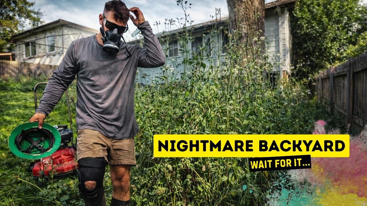 This Backyard Was an Absolute NIGHTMARE — Satisfying Mowing Transformation