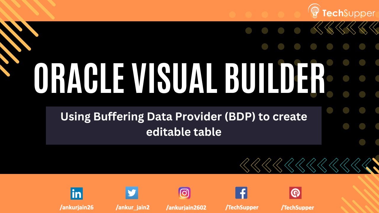 Using Buffering Data Provider BDP to create editable table | Oracle VBCS | OIC | ORACLE CLOUD #oic