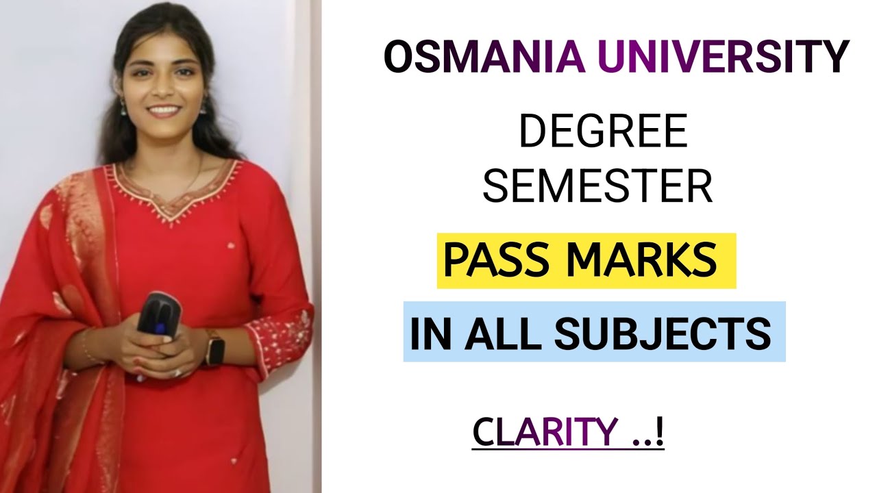 PASS MARKS IN ALL SEMESTERS || OSMANIA UNIVERSITY || DEGREE || @shivanipallela