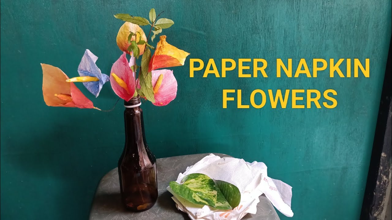 Convert napkins into flowers|Radheyshyam|#ytvideo#craft#easyflowercraft#artycrafty