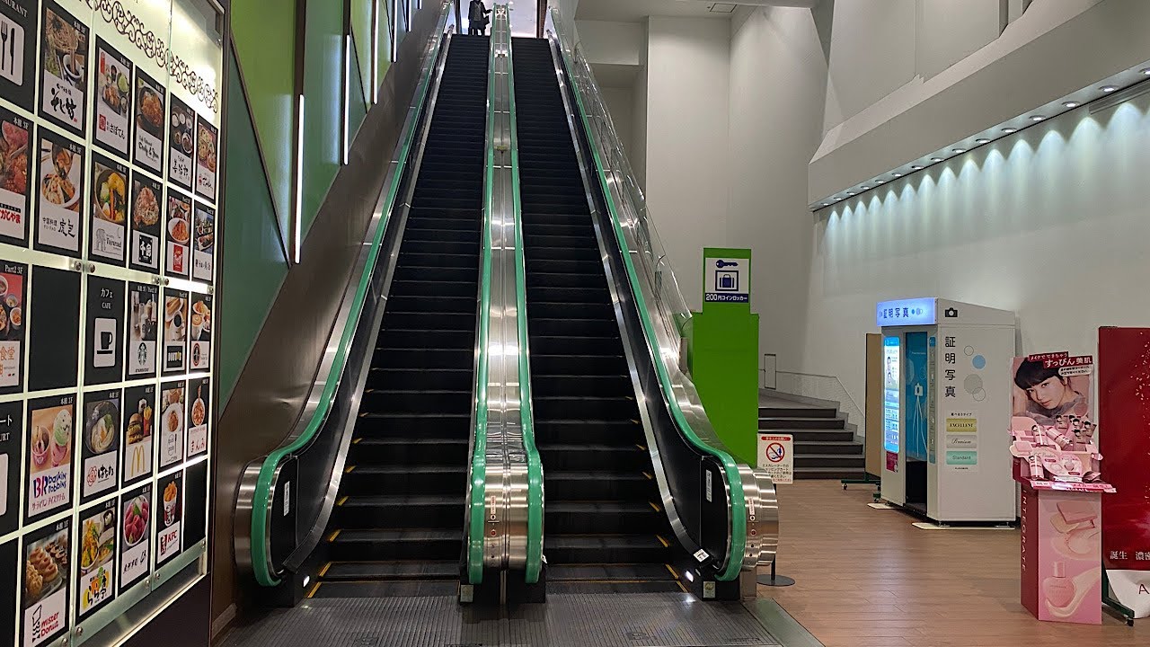仙台市営地下鉄 長町南駅、ザ・モール仙台長町 エスカレーター【TOSHIBA】