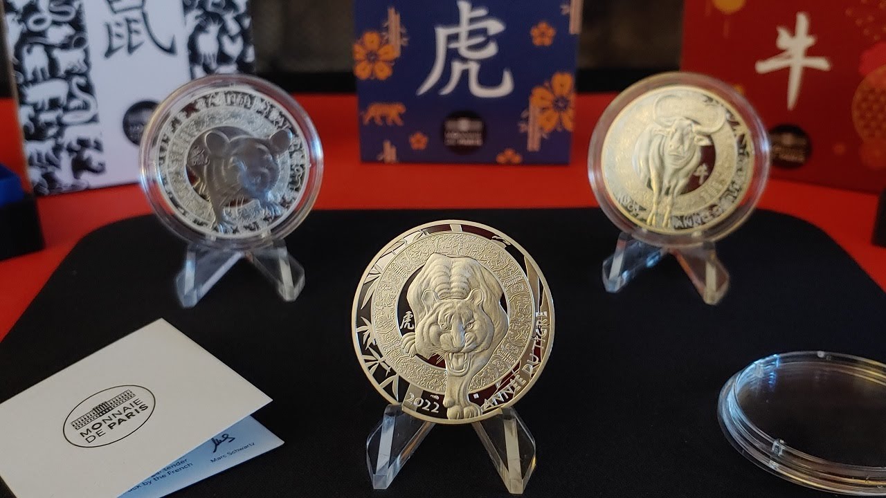 2022 France Silver Coin &euro;10 Year of the Tiger Proof (Lunar Series)