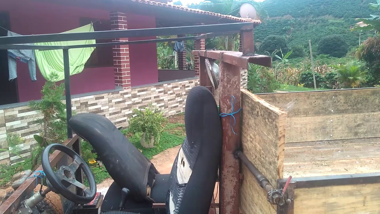 Micro transportador  com motor de moto caseiro