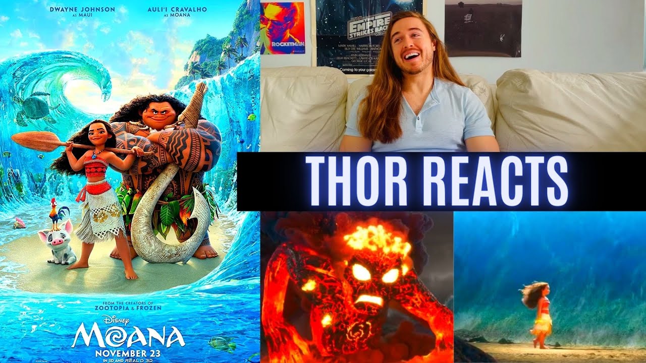 FIRST TIME WATCHING: Moana...the Rock CAN RAP???