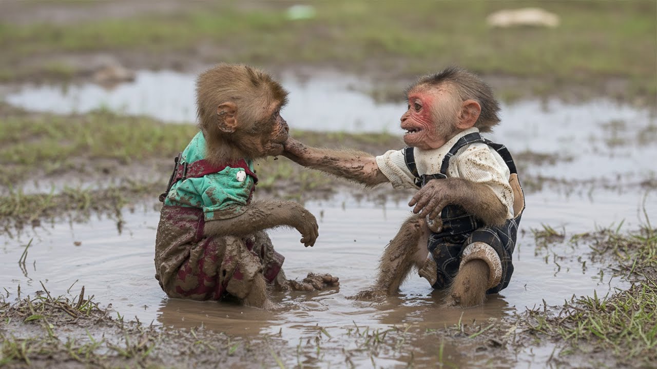 Moon and Bon Made the Backyard a Mud Pool! 💦