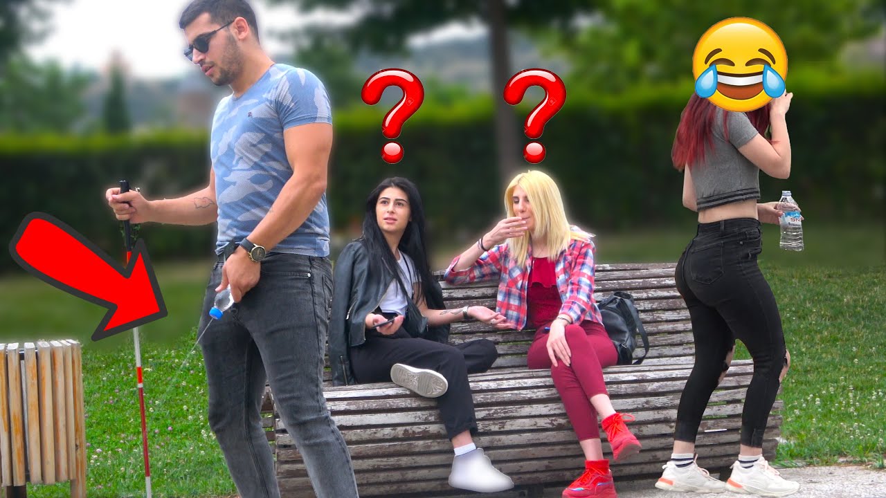 Blindman Peeing in Public Prank!  -  AWESOME REACTIONS | Best of Just For Laughs
