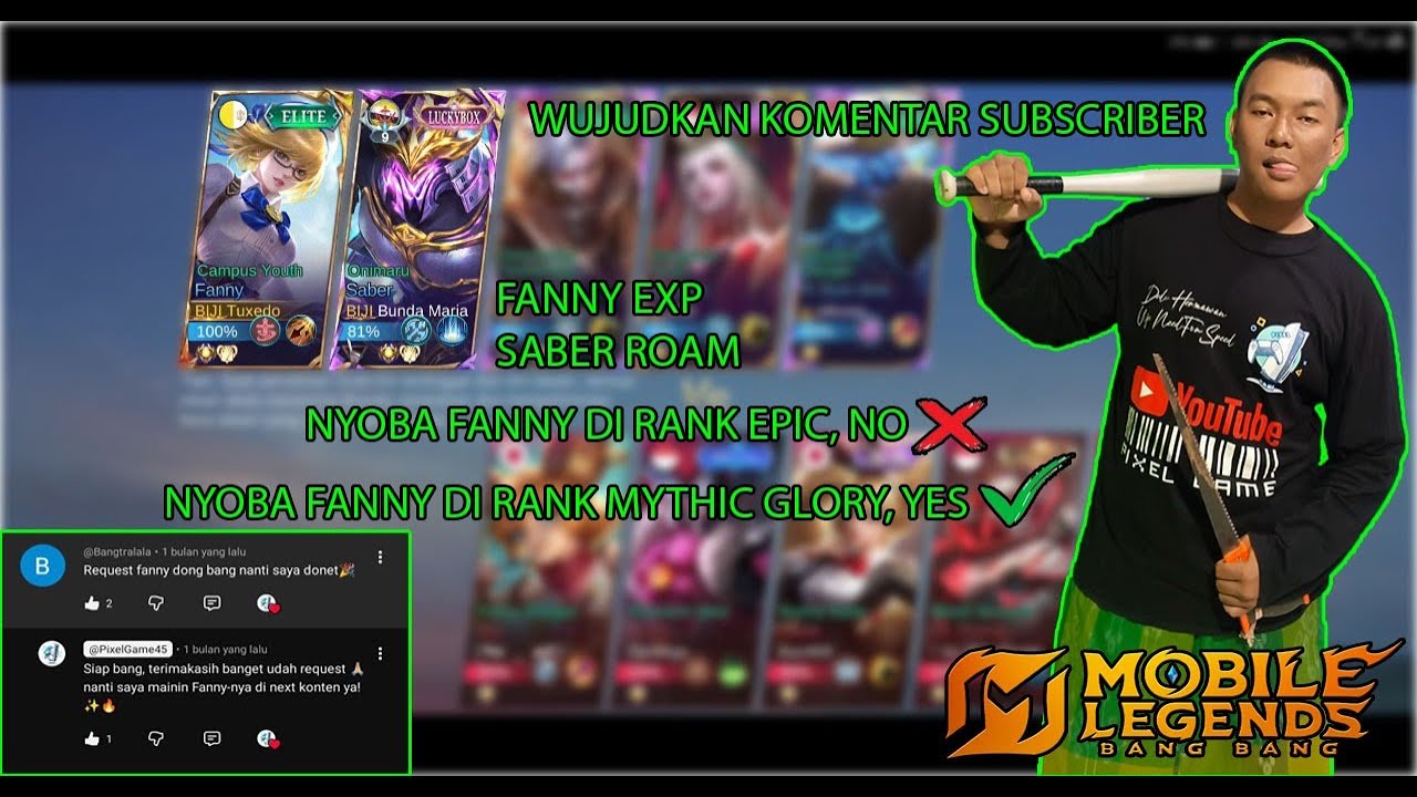 REVIEW FANNY FEAT SABER SPLIT PUSH - MOBILE LEGENDS