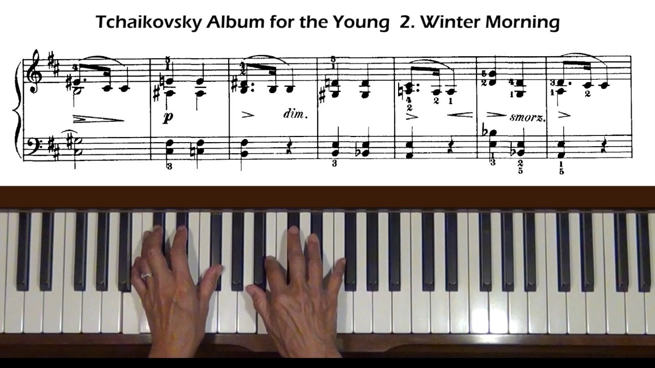Tchaikovsky Album for the Young 2. Winter Morning Piano Tutorial