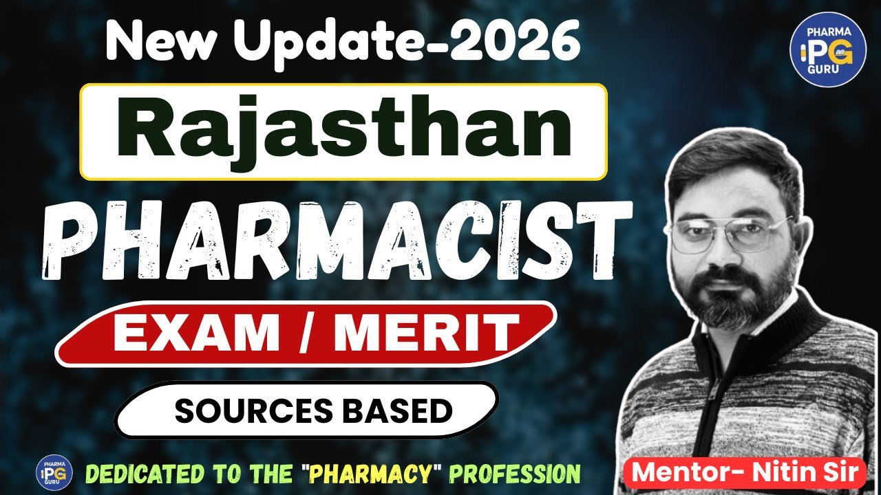 Rajasthan Pharmacist Vacancy 2026 New Update #pharmacistexam #rajasthanpharmacistexam