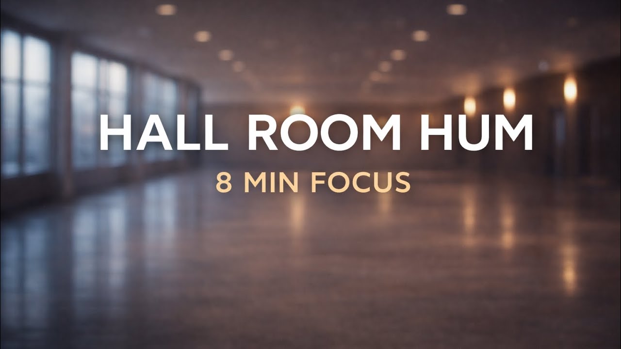 8 Minutes AC Hall Hum | Large Room Tone for Focus & Study