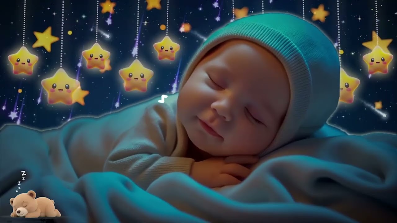Baby Sleep Music 🎵 Mozart & Brahms Lullaby 🌙 A Quiet Embrace of Sound for Deep Night Peace