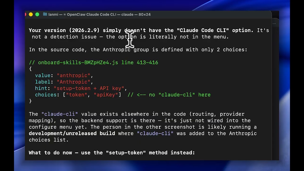 Open Claw   CLI missing 2026 02 11