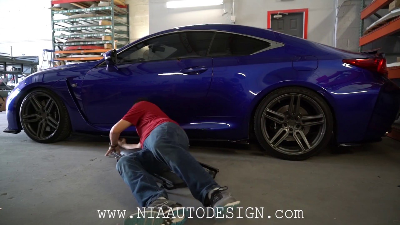 Lexus RCF side skirt splitter lip body kit install DIY