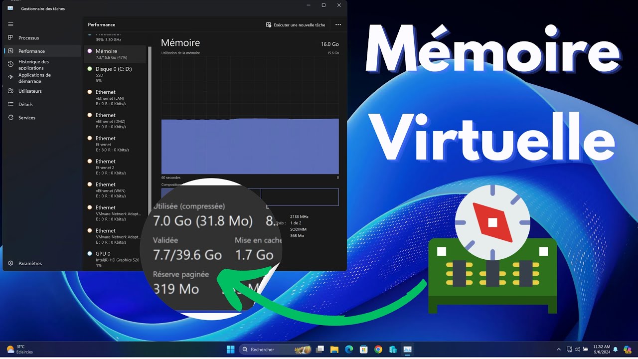 Ajouter de la m&eacute;moire virtuelle sur Windows pour am&eacute;liorer les performances
