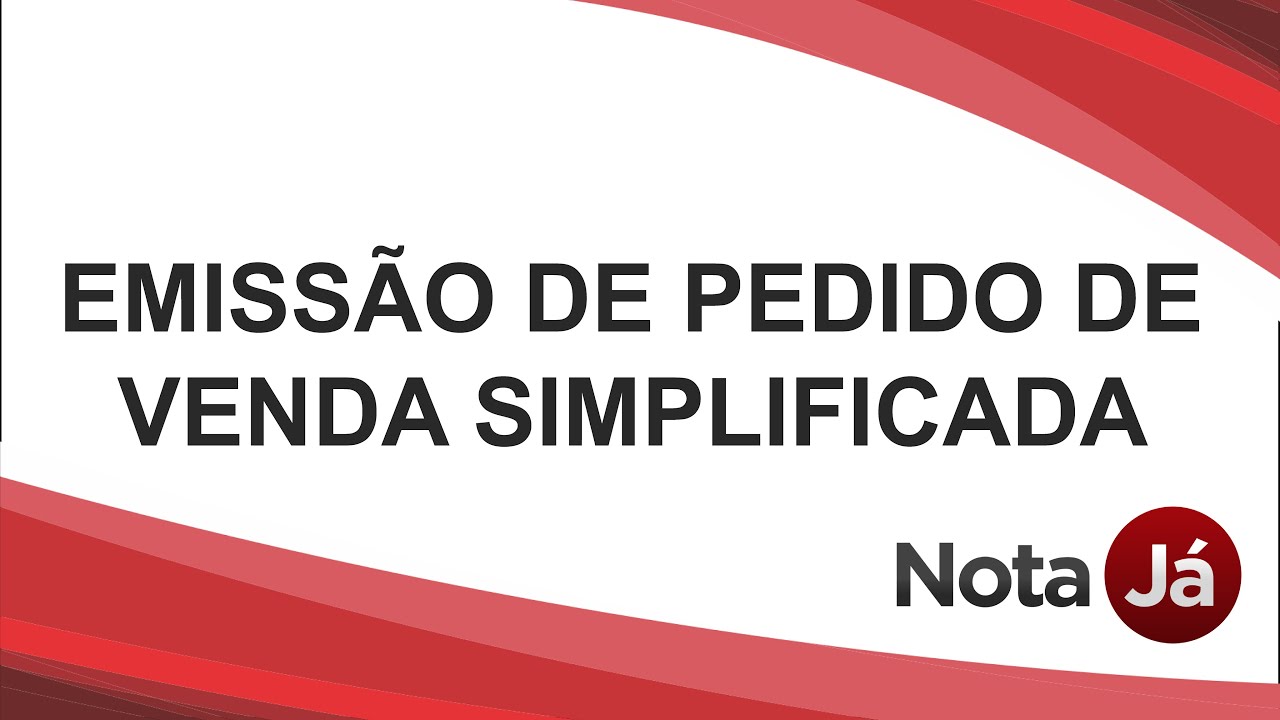NotaJ&aacute; - Emiss&atilde;o de Pedido de Venda Simplificada