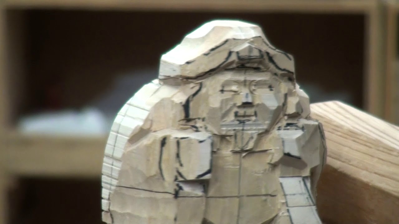 動画で学ぶ　彫刻講座《大黒天》05／中彫り（顔）