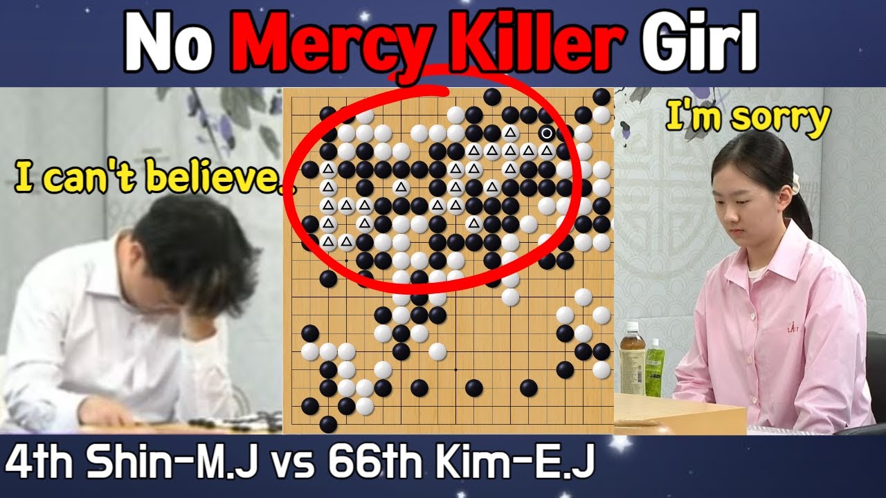 16 years old female pro beat 4th place pro in Korea l Kim-Enji vs Shin-Minjun