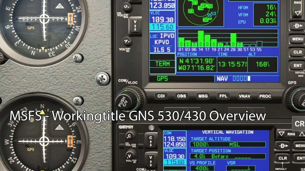 MSFS - Workingtitle GNS 530/430 Overview