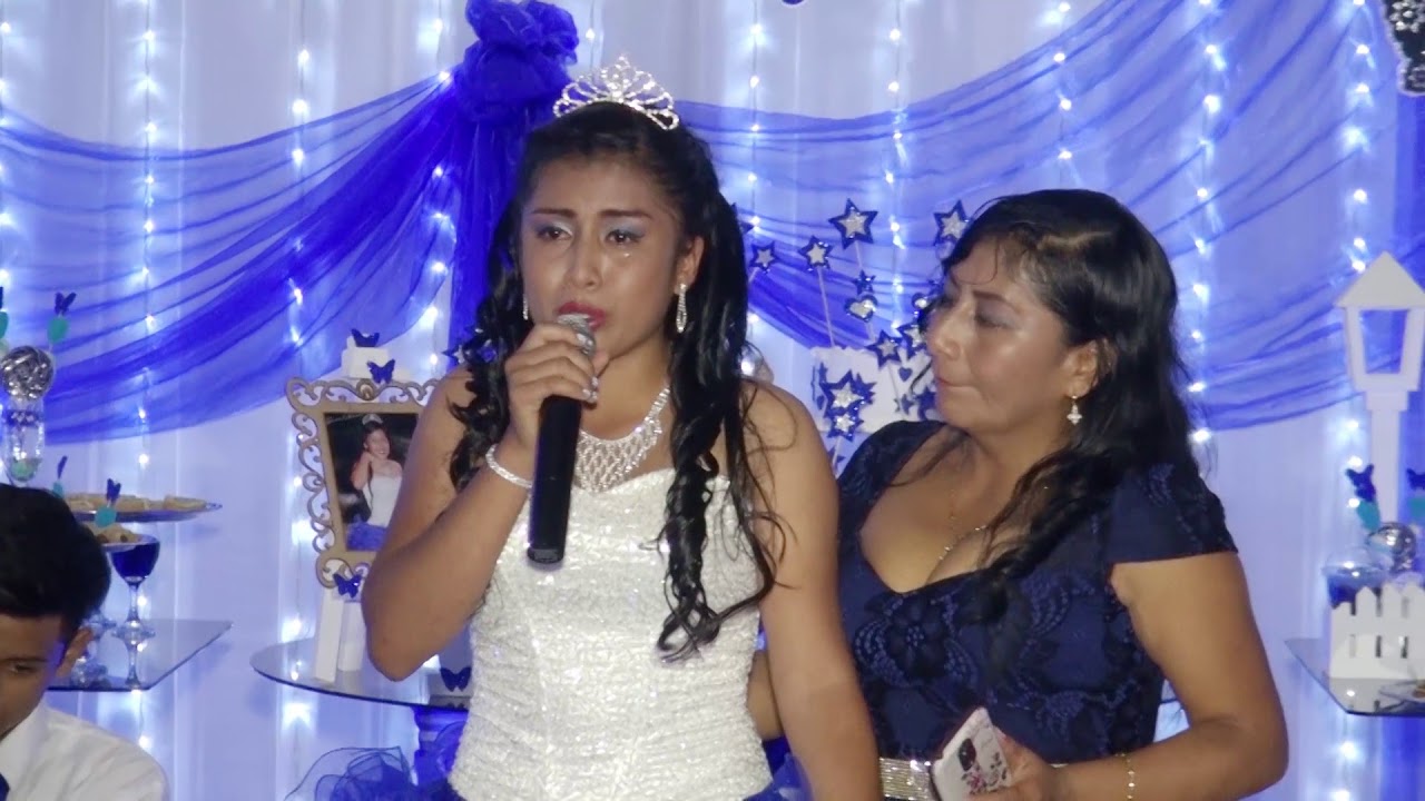 La quinceañera y su discurso  más emotivo
