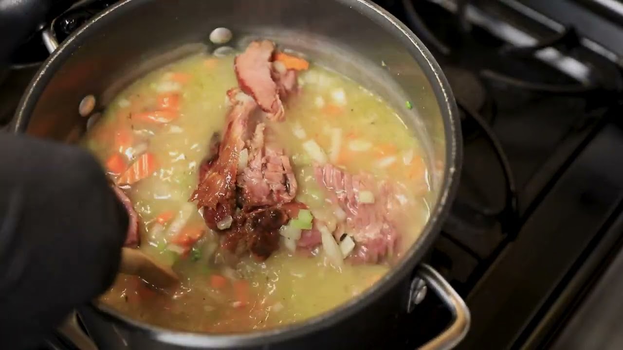 Savory Split Pea Soup with Ham Bone – A Comfort Classic! 🥣