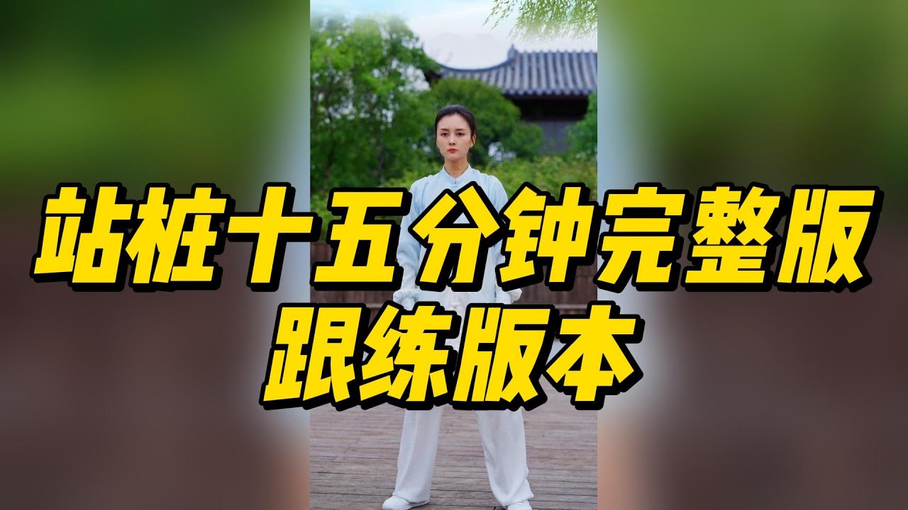 站桩十五分钟完整版跟练版本，练习时间断，狠狠提神 #站桩 #站桩跟练版 #站桩教学