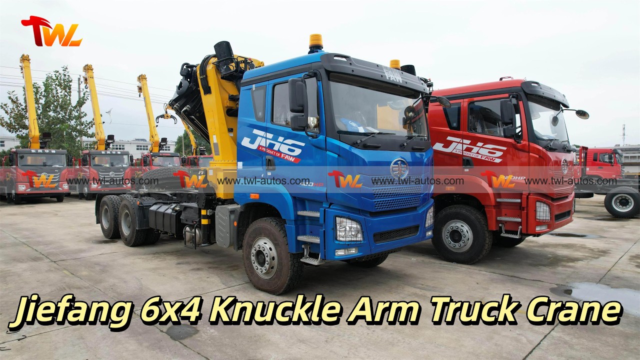 Jiefang 6x4 Knuckle Arm Truck Crane | Versatile, Powerful & Compact Lifting Solution