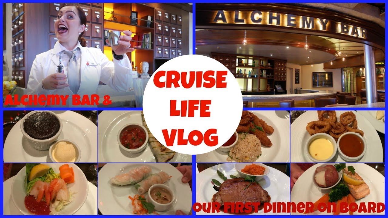 ВИДЕОБЛОГ О КРУИЗНОЙ ЖИЗНИ: Carnival Dream — бар Alchemy и наш первый ужин — день 1: часть 3