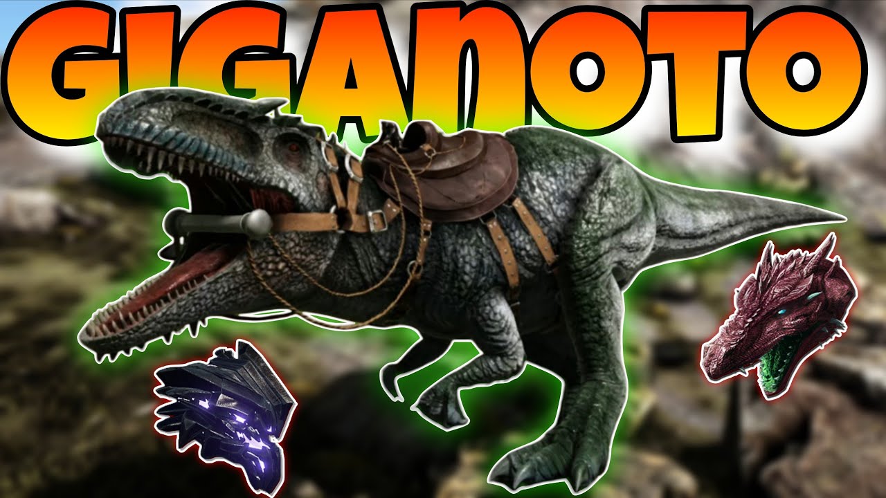 como domesticar GIGANOTOSUARUS NUEVAS habilidades | ARK Ultimate Mobile editions ARK MOBILE