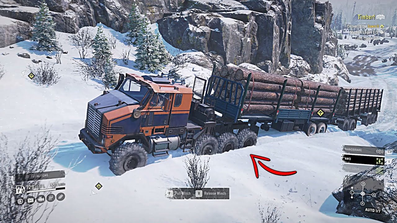 Timber - Deliver to the Sawmill | Medium Logs | Long Logs | SnowRunner Gameplay