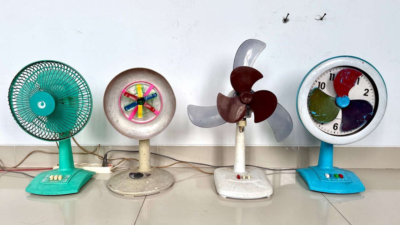Fan - Kipas Angin hijau aneka Baling Unik 