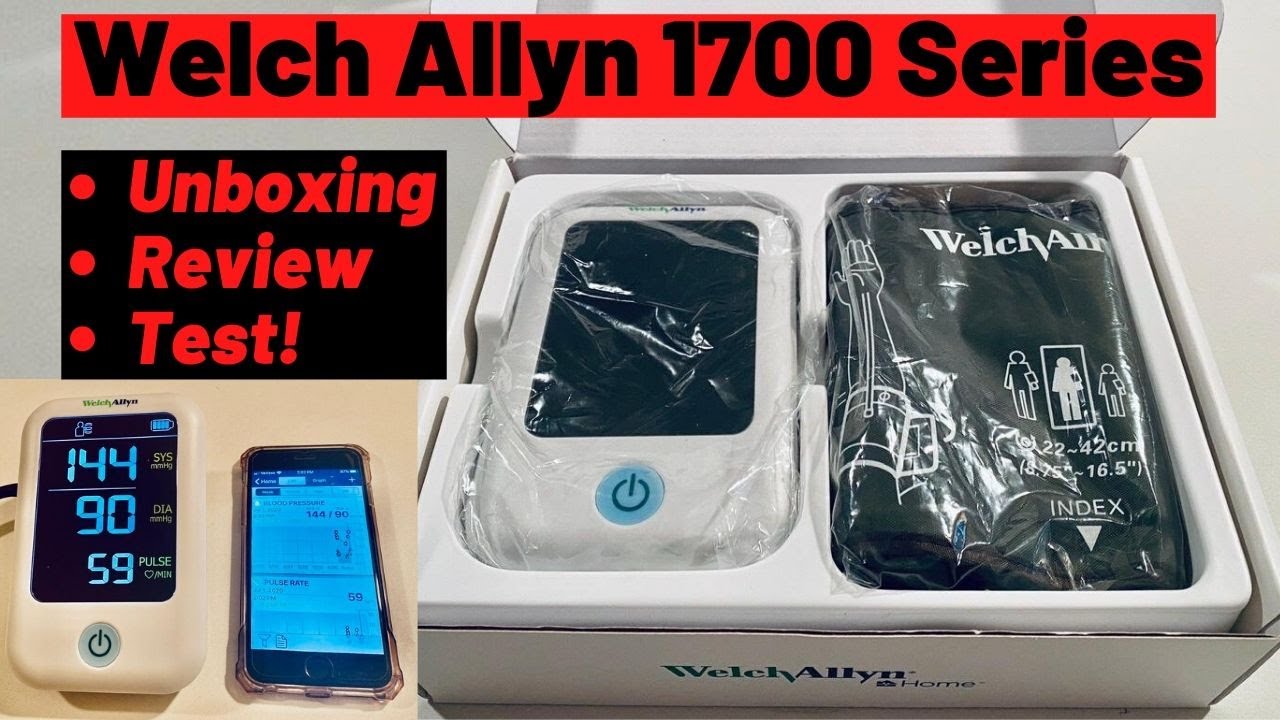 Welch Allyn Home 1700 Series Blood Pressure Monitor Review - Unboxing Setup & Blood Pressure Test