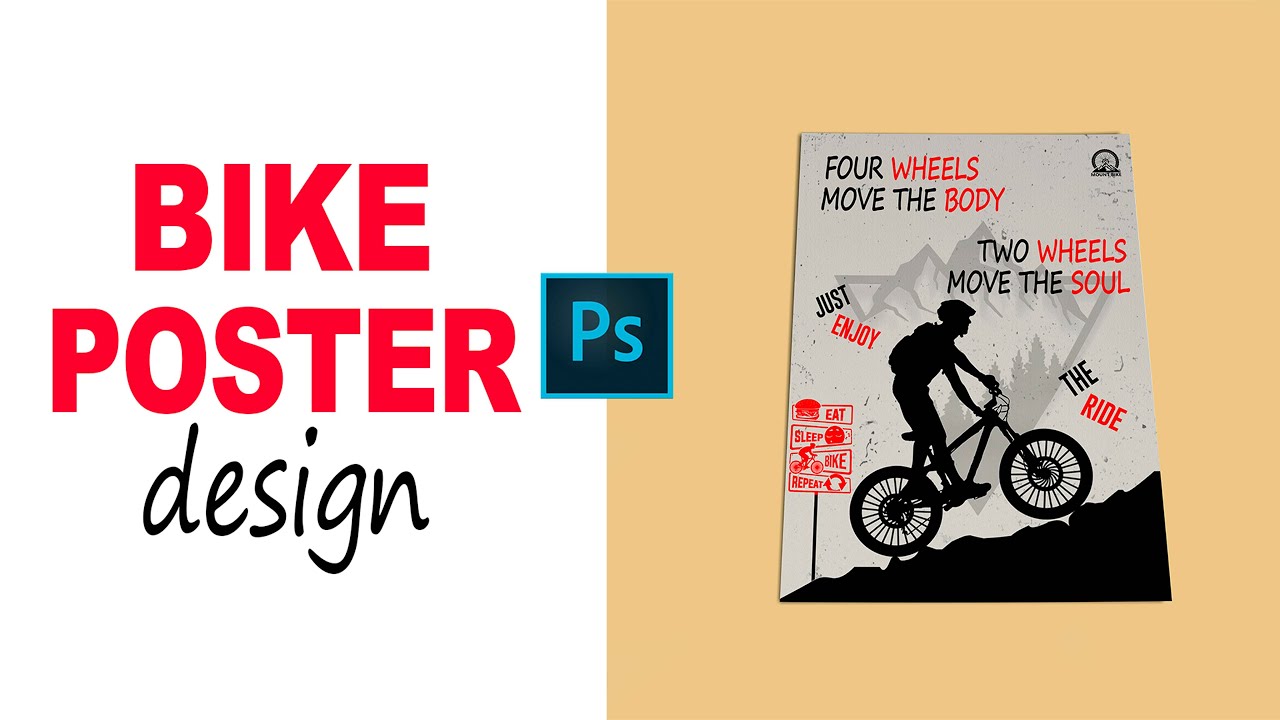 BIKE POSTER DESIGN TUTORIAL | PHOTOSHOP