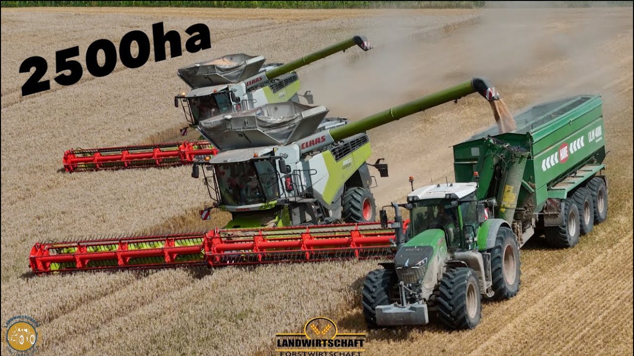 Wir fahren die Ganz großen geschützte auf! 2x Lexion 8900 & 18.000L Korntank 13,80m Schneidwerk