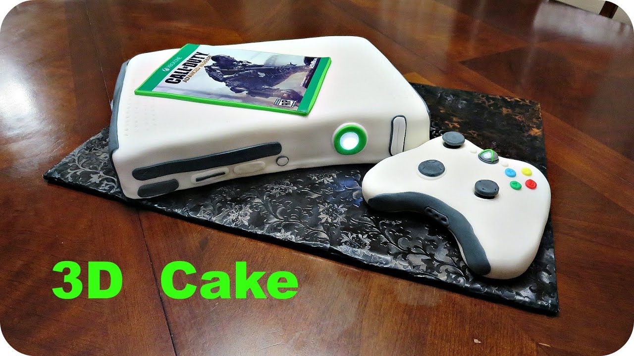 How to make an Xbox 3D fondant Cake