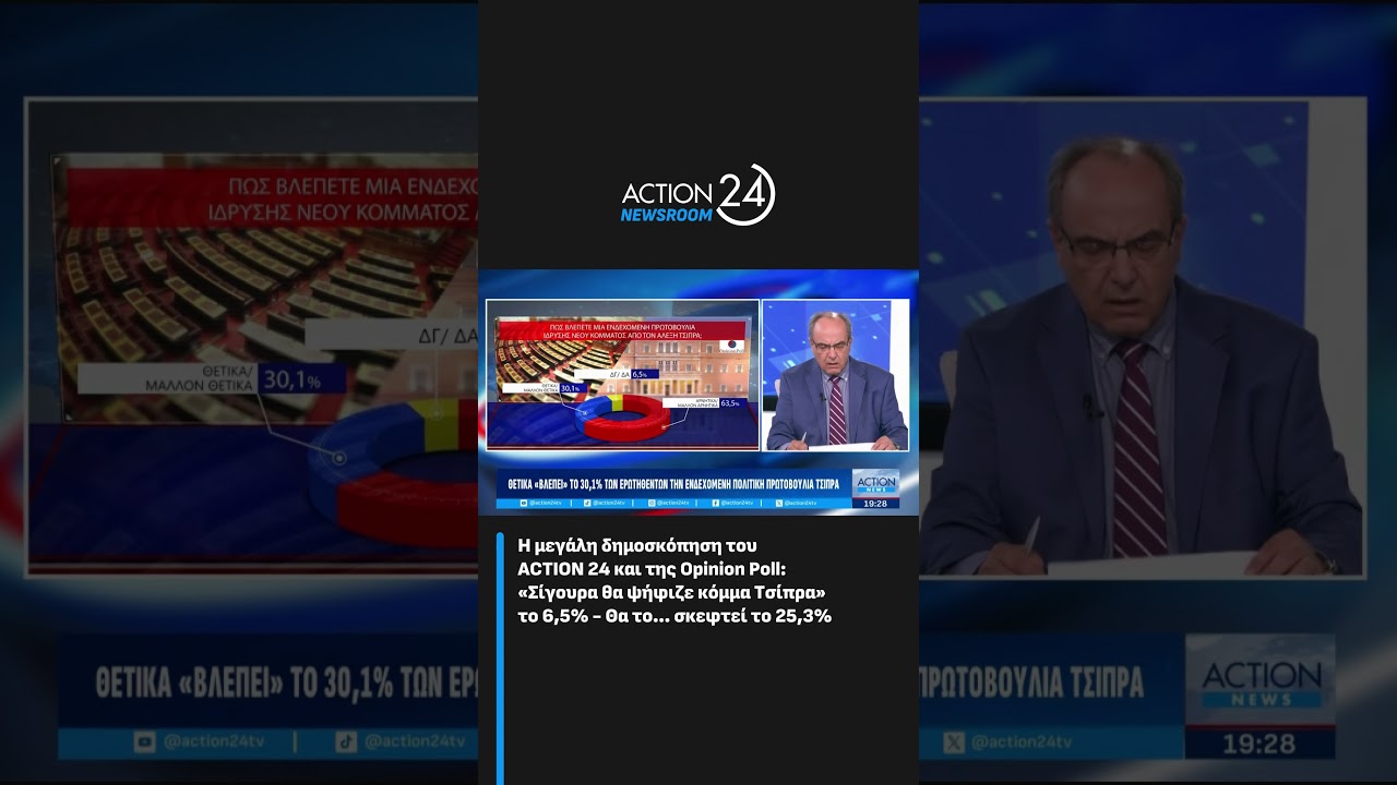 &Delta;&eta;&mu;&omicron;&sigma;&kappa;ό&pi;&eta;&sigma;&eta; ACTION 24: &laquo;&Sigma;ί&gamma;&omicron;&upsilon;&rho;&alpha; &theta;&alpha; &psi;ή&phi;&iota;&zeta;&epsilon; &kappa;ό&mu;&mu;&alpha; &Tau;&sigma;ί&pi;&rho;&alpha;&raquo; &tau;&omicron; 6,5% - &Theta;&alpha; &tau;&omicron; &sigma;&kappa;&epsilon;&phi;&tau;&epsilon;ί &tau;&omicron; 25,3%