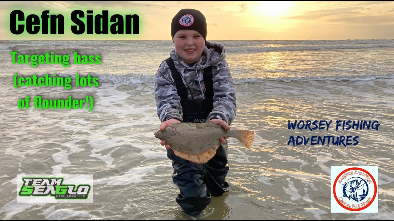 Targeting Bass at Cefn Sidan (but catching flounder). UK Sea Fishing.