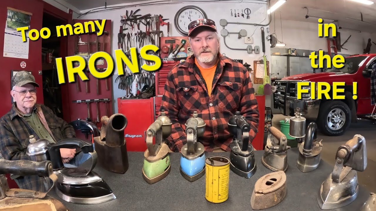 Coleman gas Irons! Plus some of dad's other antique Irons.