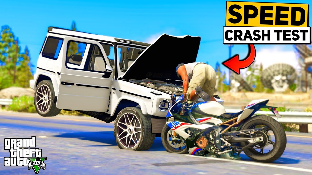 GTA 5: INDIAN BIKES SPEED CRASH TEST | DANGEROUS ACCIDENT EXPERIMENT | GTA 5 MODS!