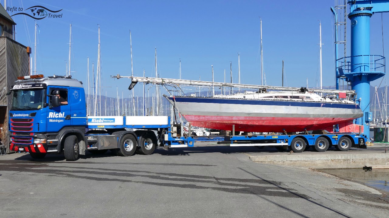 Alubat Ovni 35 - Transport unseres Segelschiffs