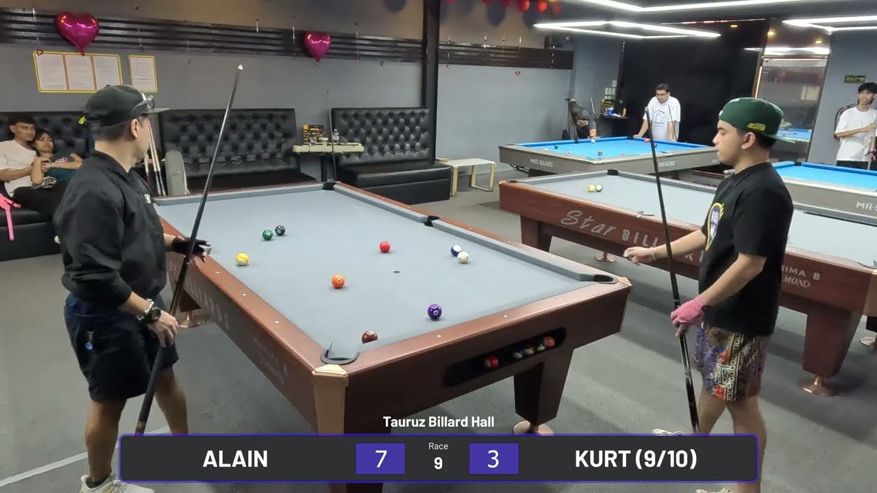 [6/9] Alain VS Kurt (9/10) - Race to 9 - Tauruz Billiard Hall